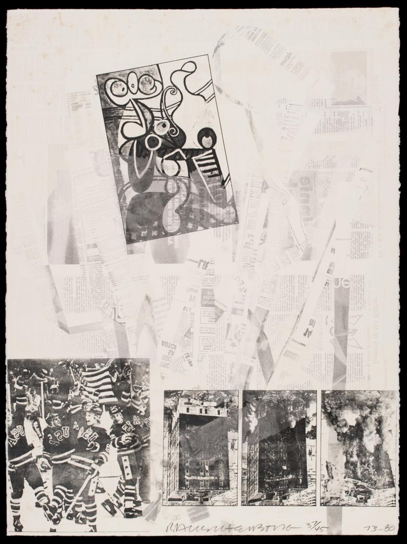 ROBERT RAUSCHENBERG (1925-2008) PENCIL SIGNED OFFSET LI - 2