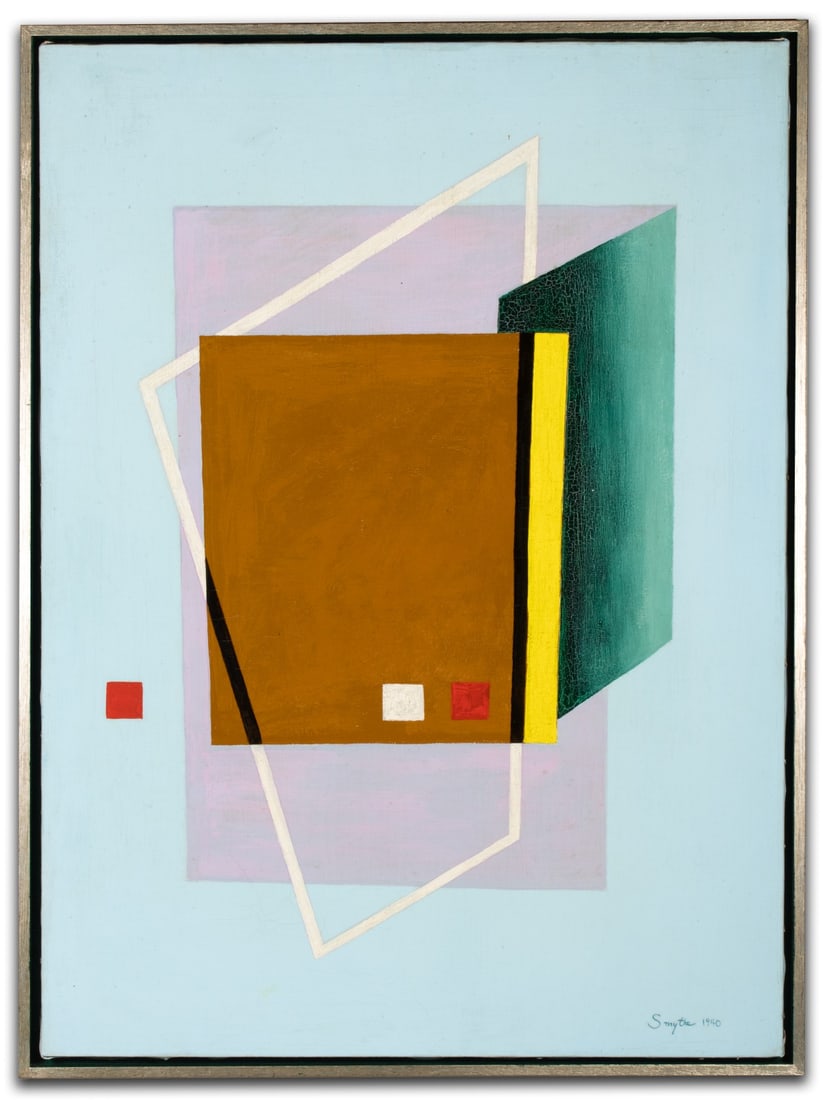 WILLARD GRAYSON SMYTHE (1906-1995) 1940 ABSTRACT OIL (1 of 10)