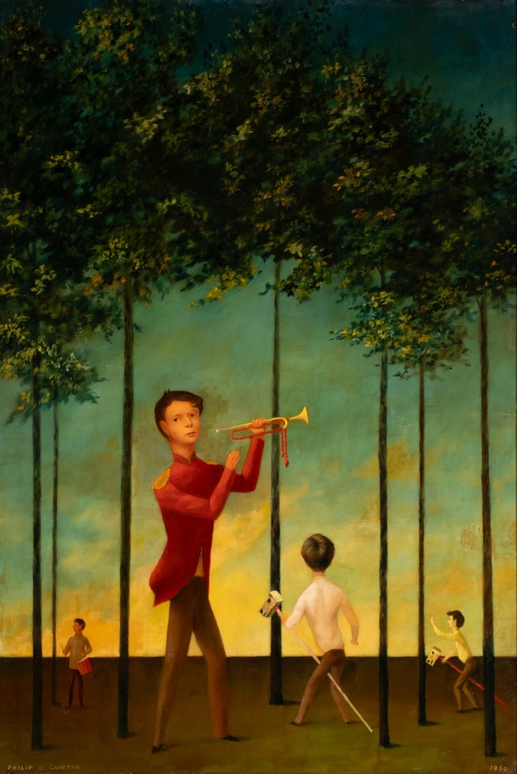 PHILIP CAMPBELL CURTIS (1907-2000) OIL ON BOARD (1 of 20)