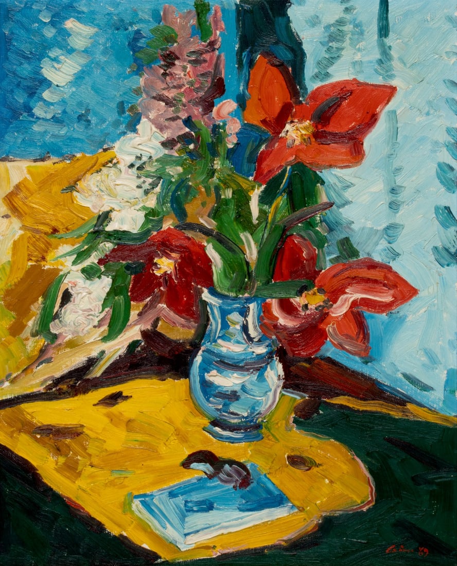 UNIDENTIFIED MODERNIST STILL LIFE DATED 1969 (1 of 14)