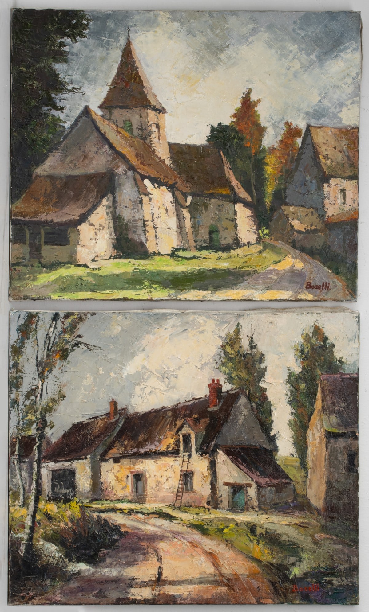 LOUIS BOSELLI (1936-2019) OIL ON CANVAS (TWO WORKS) (1 of 6)