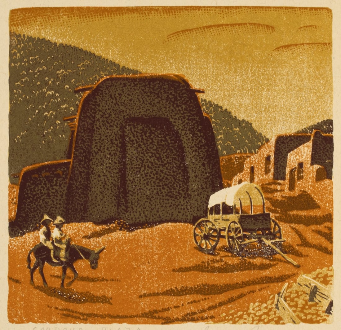 GUSTAVE BAUMANN (1881-1971) PENCIL SIGNED COLOR WOODCUT (1 of 12)