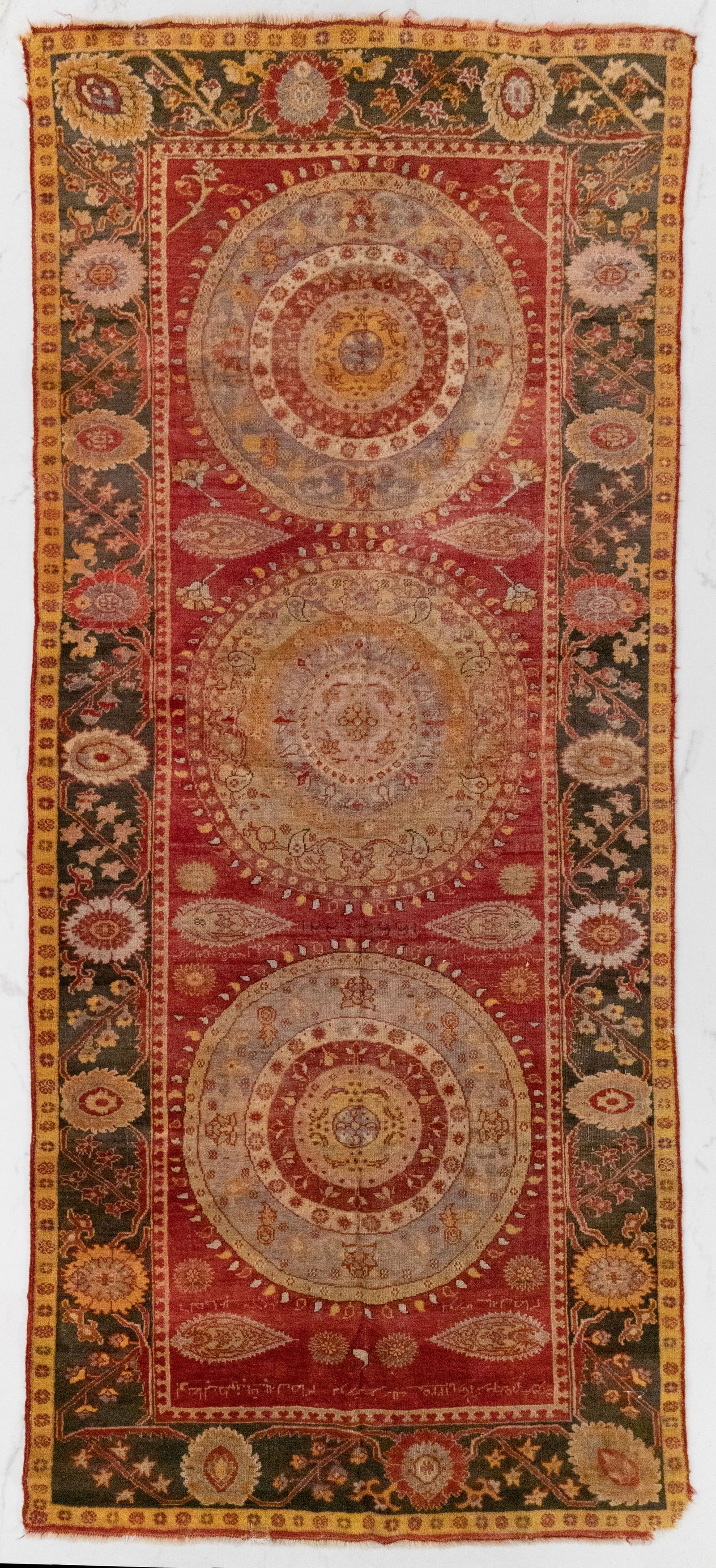 RARE ORNATE BORLU LONG RUG, WEST ANATOLIA, C 1875 (1 of 15)