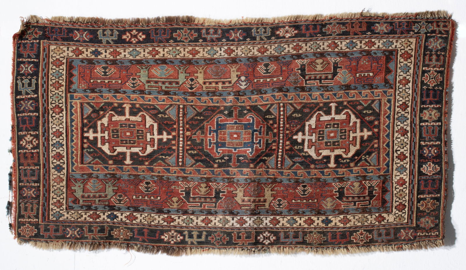 FINE CAUCASIAN SOUMAK MAFRASH FRONT, 3RD QUARTER 19TH C (1 of 14)