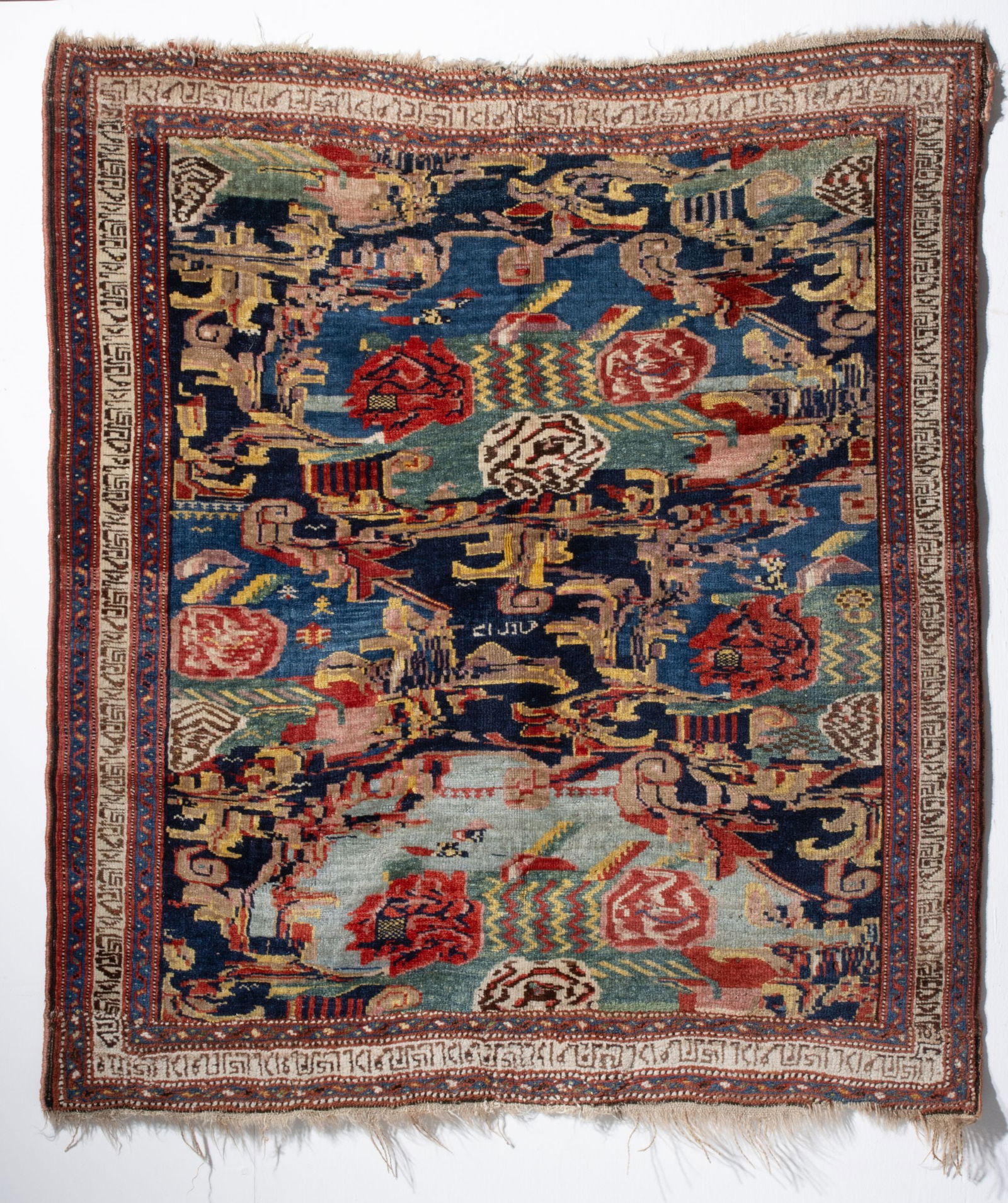 FINE RARE KUBA 'GOL FARANGI' RUG, LATE 19TH CENTURY (1 of 15)