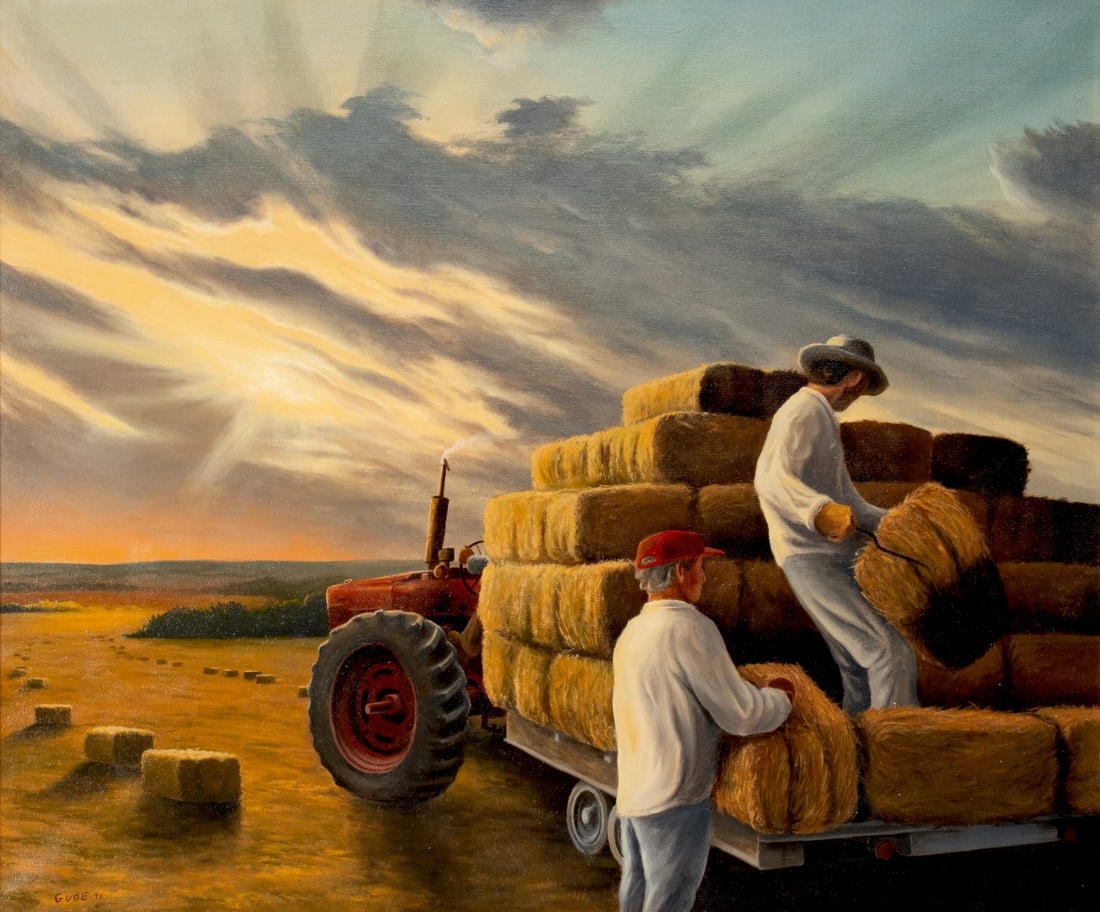 ANTHONY BENTON GUDE (B. 1963) MONUMENTAL OIL ON CANVAS (1 of 15)