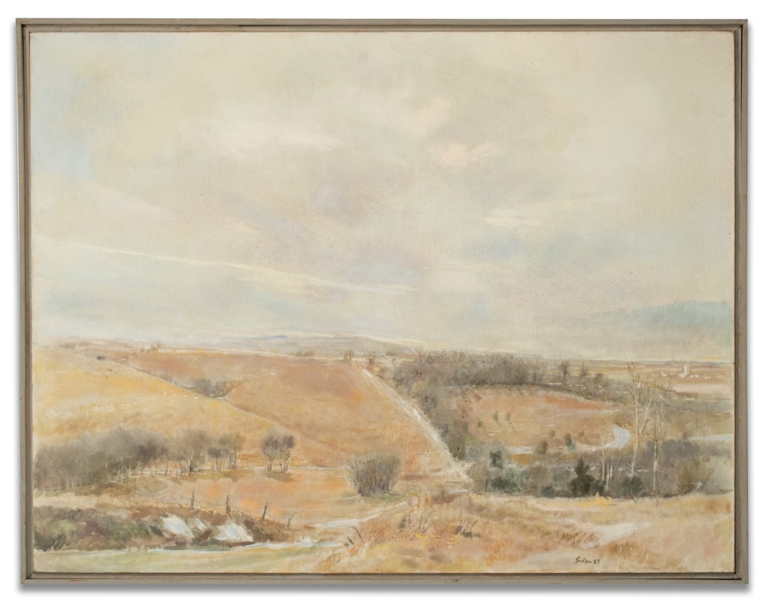 ROBERT SUDLOW (1920-2010) FLINT HILLS OIL ON CANVAS (1 of 13)