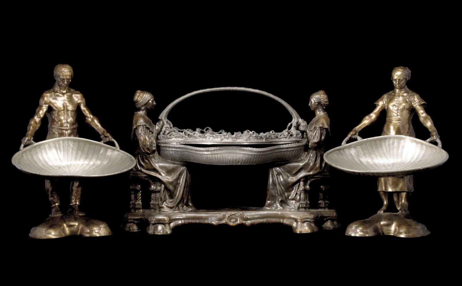 JEAN BAFFIER (1851-1920) BRONZE CENTERPIECE ENSEMBLE (1 of 19)