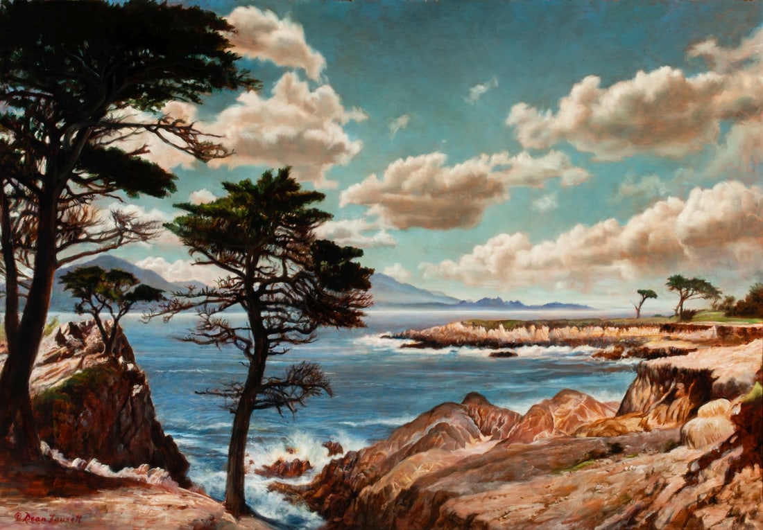 DEAN FAUSETT (VERMONT 1913-1998) OIL TEMPERA ON BOARD (1 of 11)