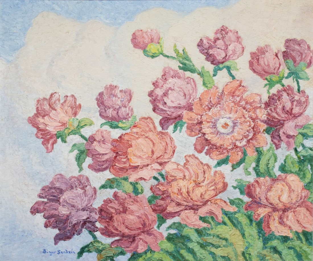 BIRGER SANDZEN (1871-1954) OIL ON ARTIST'S BOARD 1933 (1 of 20)