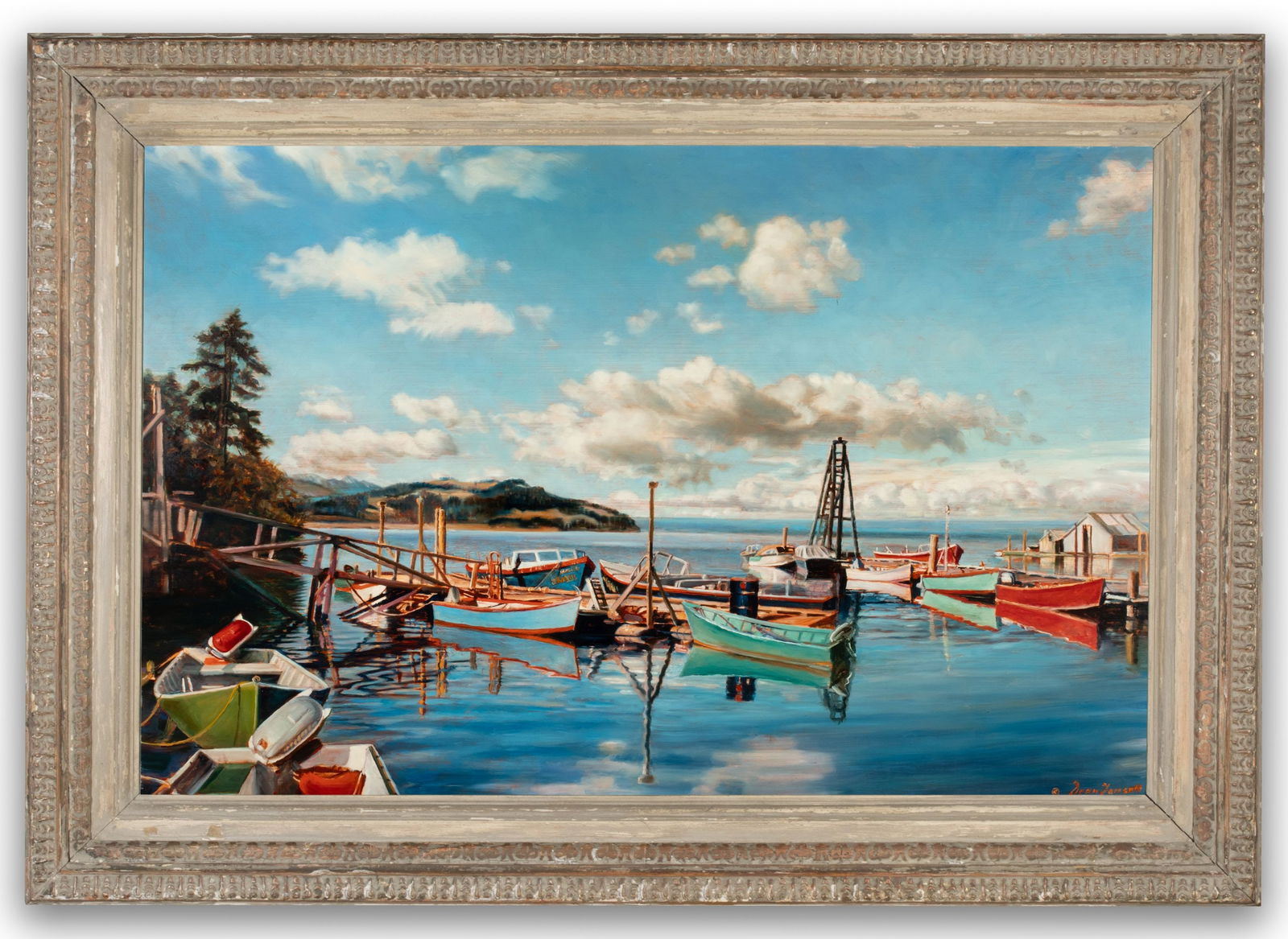 DEAN FAUSETT (1913-1998) EXHIBITED VERMONT VIEW TEMPERA (1 of 13)