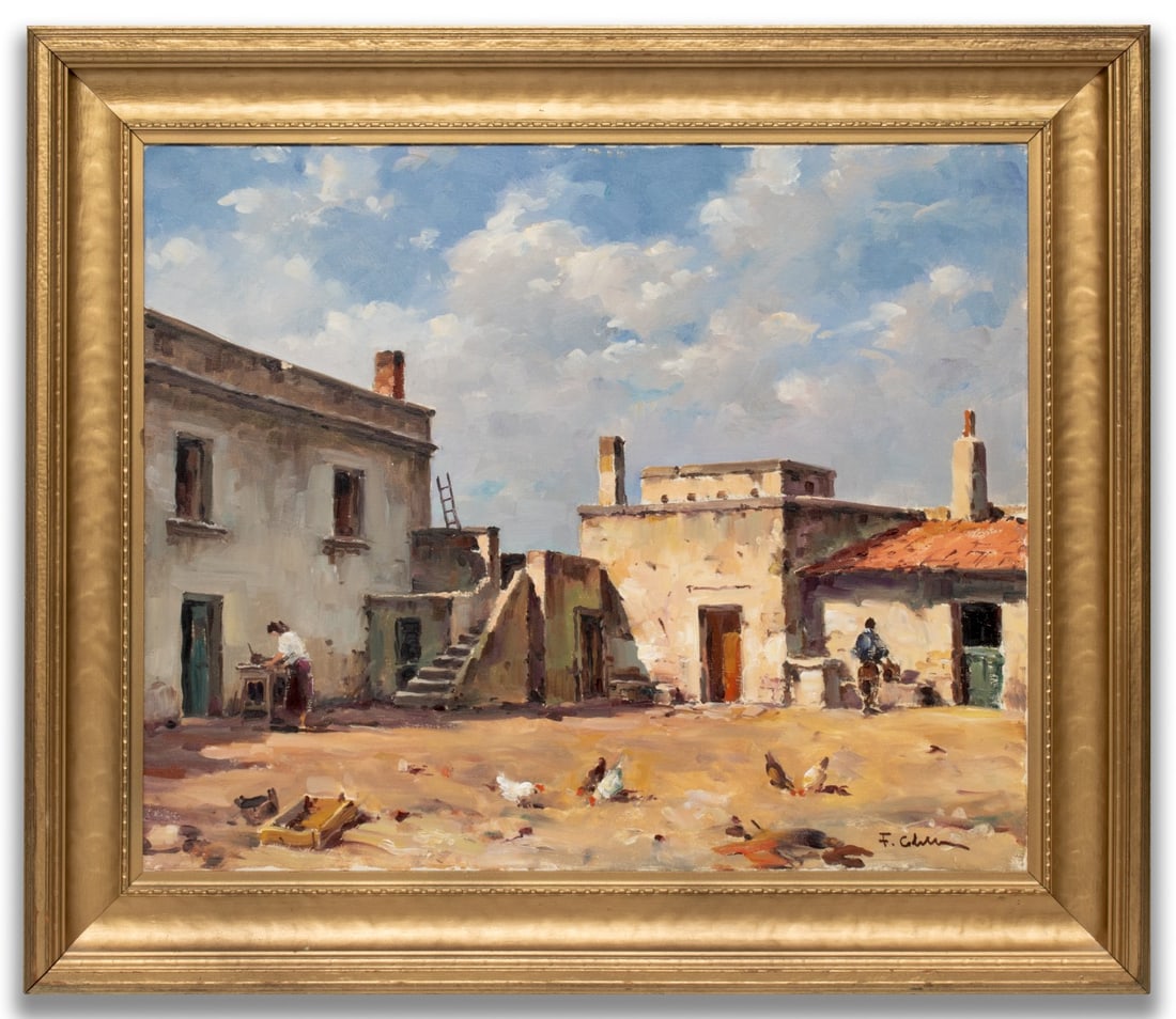 FRANCO COLLELA (1900-1981) OIL ON CANVAS (1 of 17)