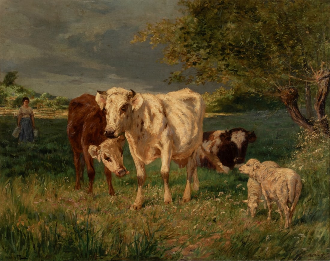 ADRIEN GABRIEL VOISARD-MARGERIE (1867-1954) OIL CANVAS (1 of 9)