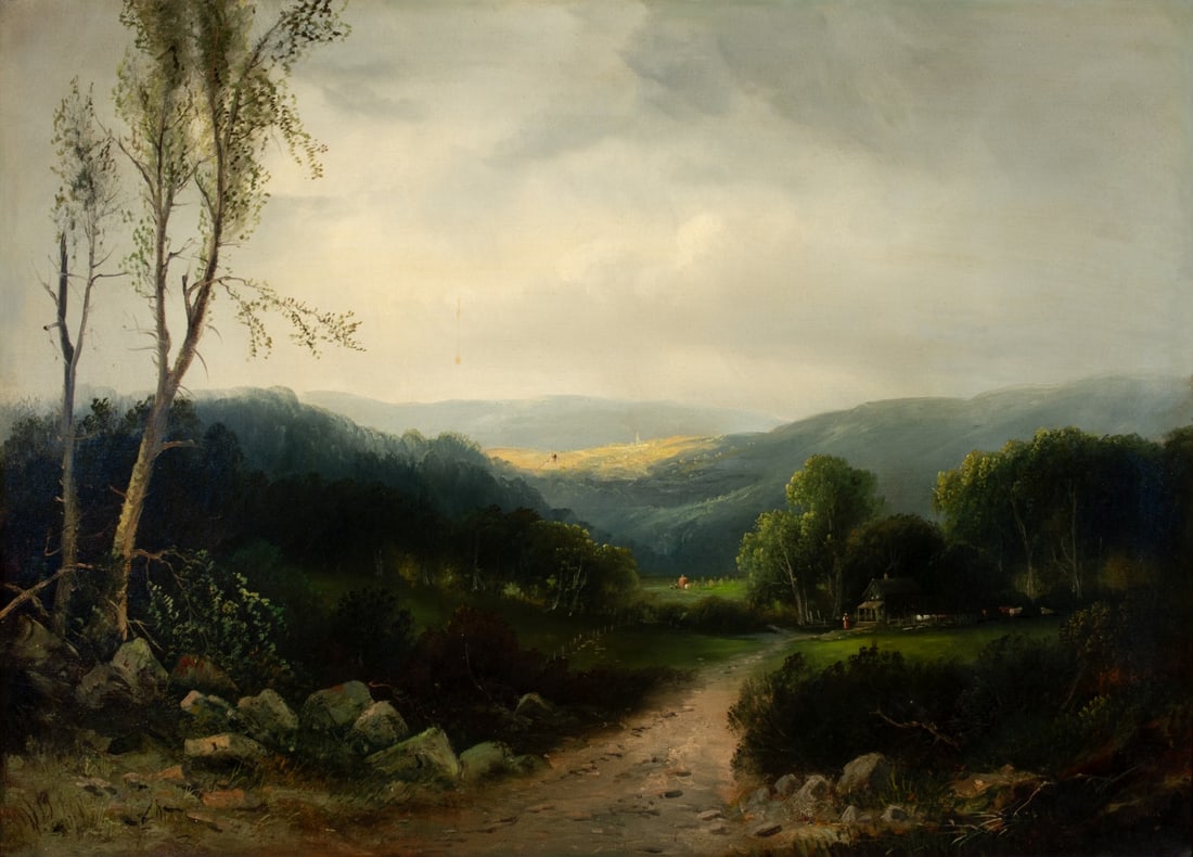 A 19TH CENTURY AMERICAN HUDSON VALLEY SCHOOL LANDSCAPE (1 of 18)