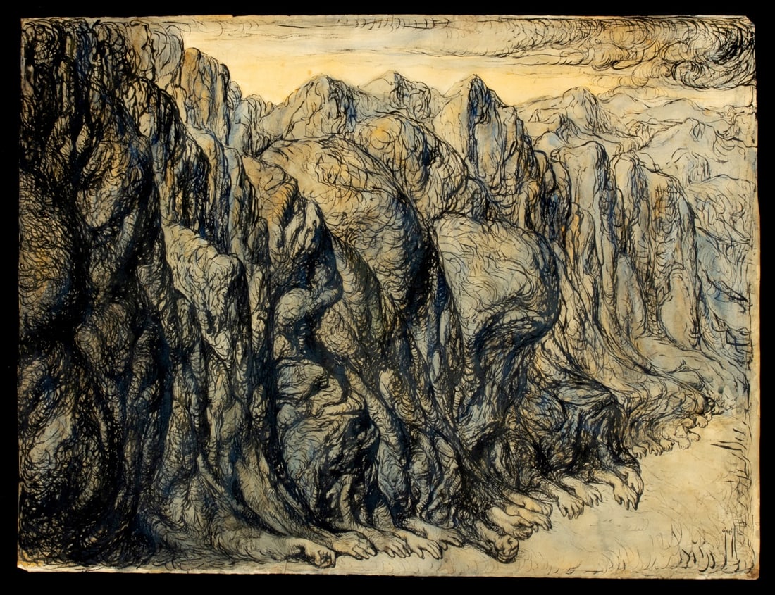 ROSE O'NEILL (1874-1944) MIXED MEDIA WORK OF SURREALISM (1 of 20)