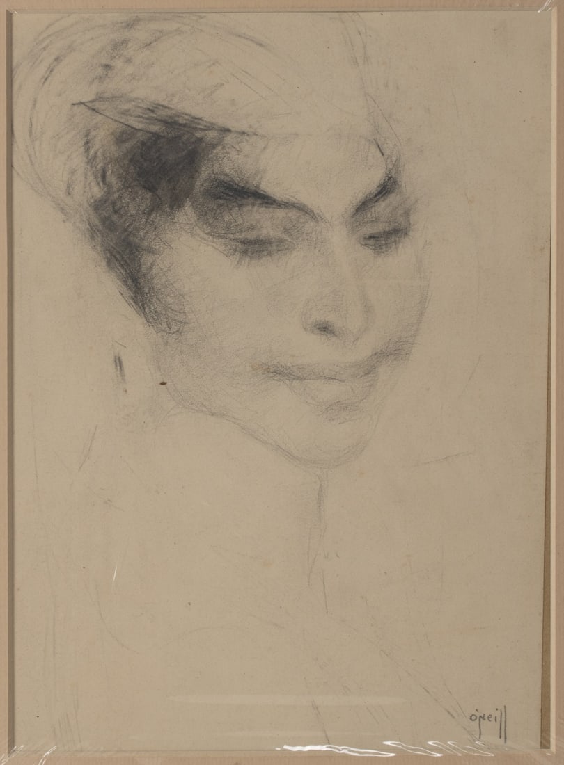 ROSE O'NEILL (1874-1944) GRAPHITE ON PAPER SKETCH (1 of 2)