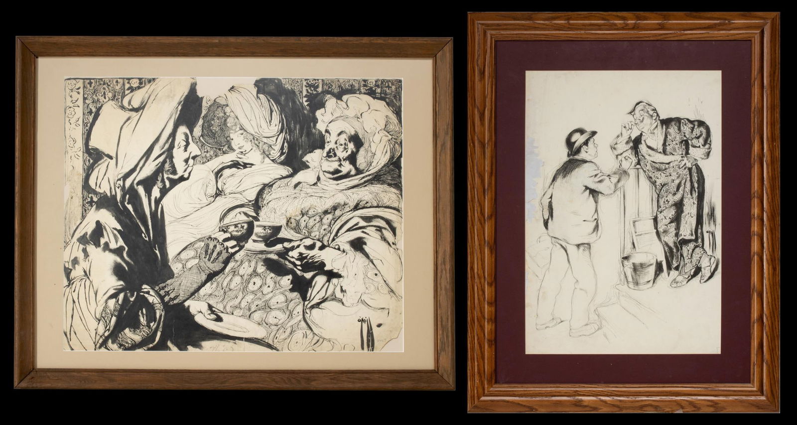 ROSE O'NEILL (1874-1944) INDIA INK ILLUSTRATIONS (TWO) (1 of 7)