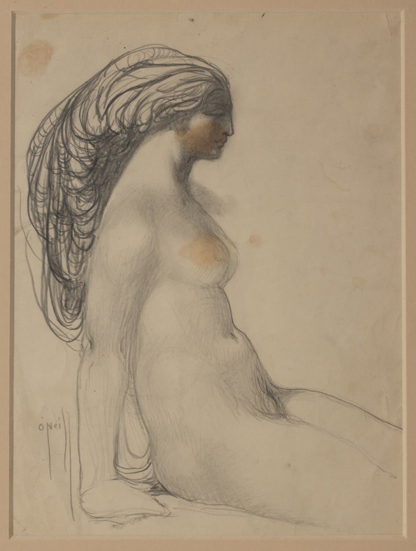 ROSE O'NEILL (1874-1944) SWEET MONSTER GRAPHITE SKETCH (1 of 2)