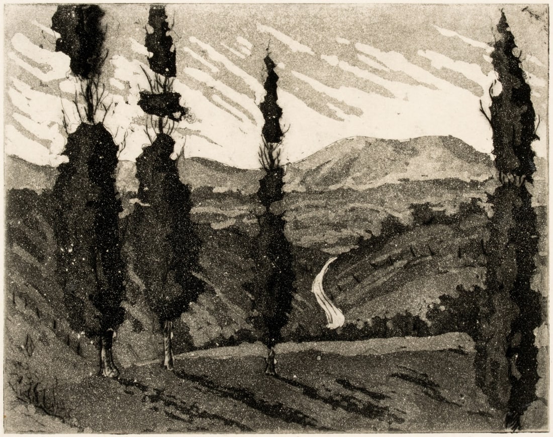 JOHN HELM, JR (1900-1972) RARE PENCIL SIGNED AQUATINT (1 of 12)