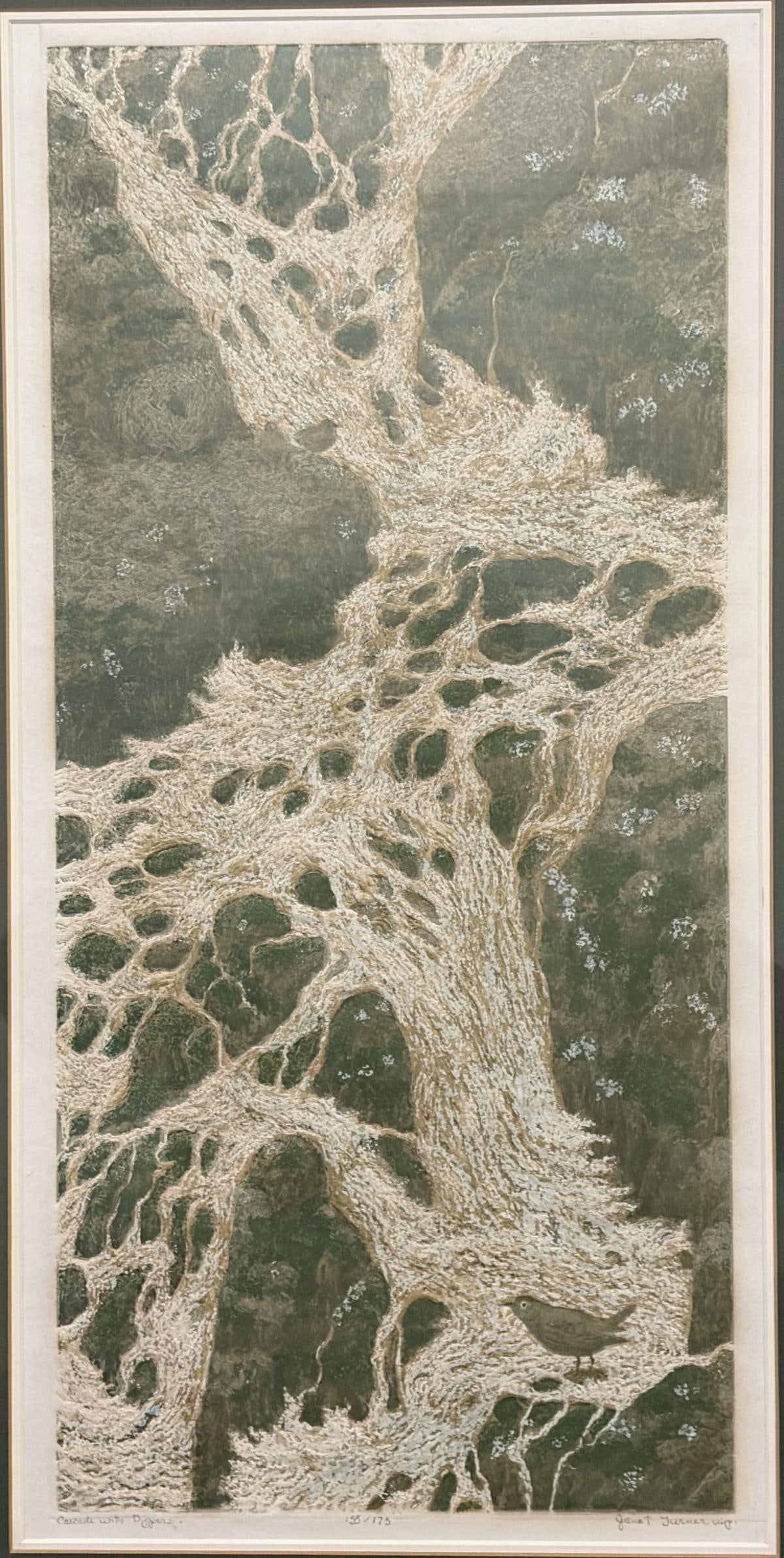 JANET TURNER (1914-1988) RARE COLOR LINOCUT SCREENPRINT (1 of 2)