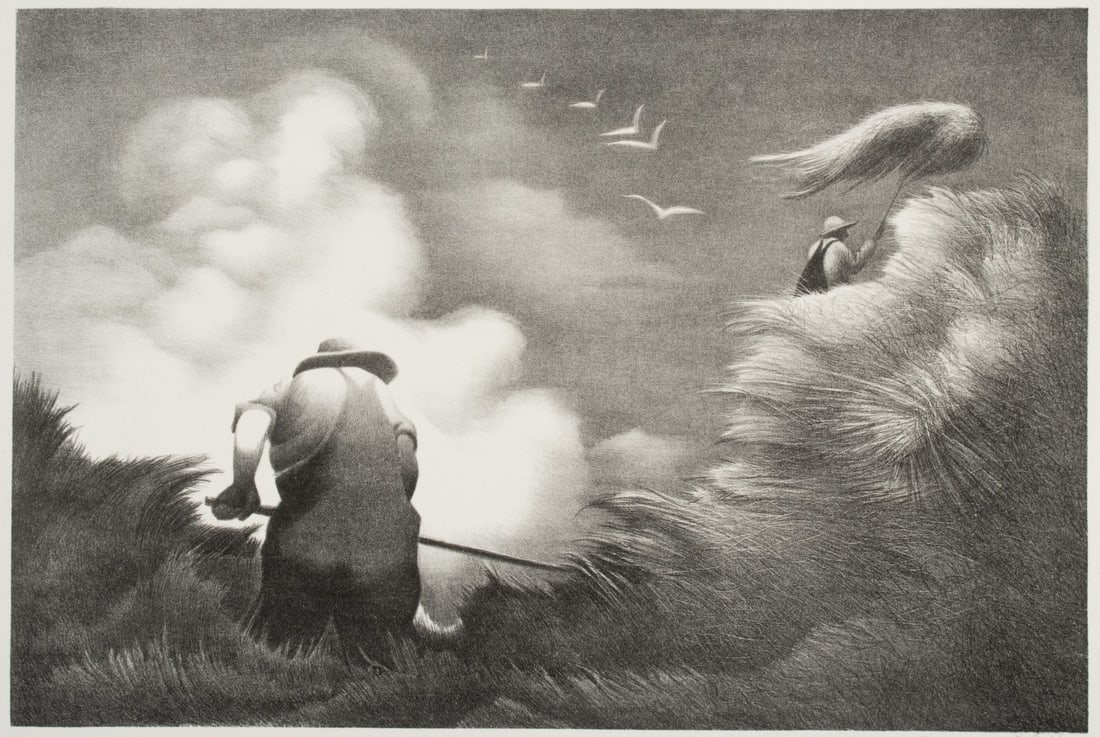 BERNARD STEFFEN (1907-1980) WPA ERA LITHOGRAPH FOR AAA (1 of 11)