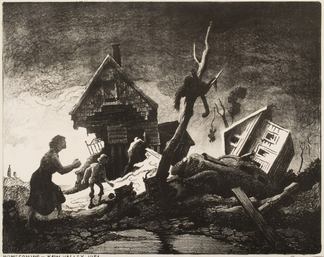 THOMAS HART BENTON (1889-1975) PENCIL SIGNED LITHOGRAPH (1 of 12)