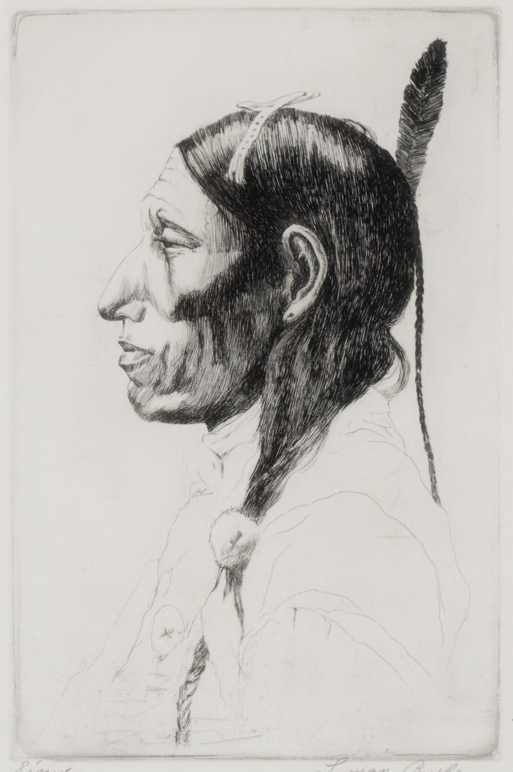 LYMAN BYXBE (1886-1980) RARE PENCIL SIGNED DRYPOINT (1 of 6)