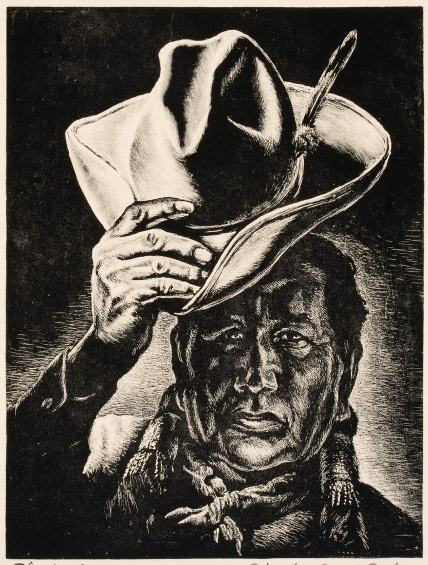 CHARLES BANKS WILSON PORTRAIT OF ARTIST ARCHIE BLACKOWL (1 of 8)