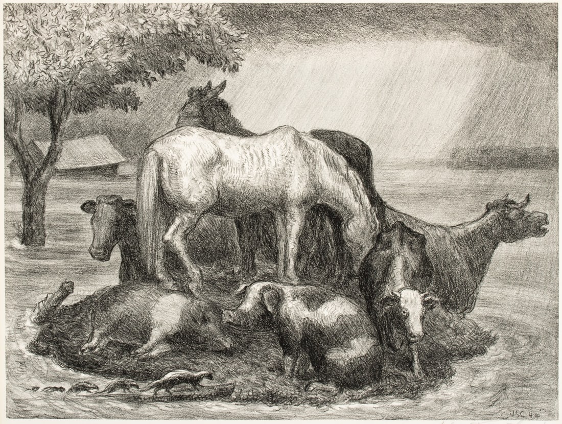 JOHN STEUART CURRY (1897-1946) 1944 AAA LITHOGRAPH (1 of 14)