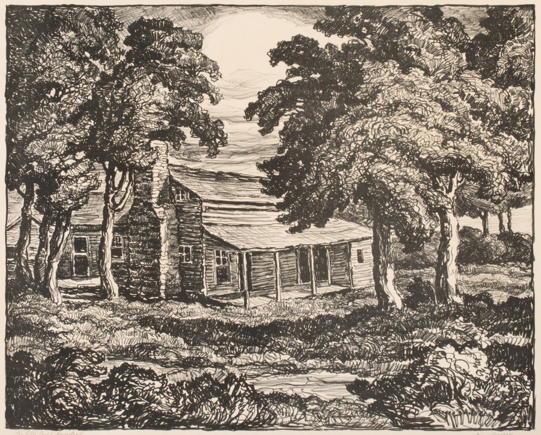 BIRGER SANDZEN (1871-1954) PENCIL SIGNED LITHOGRAPH (1 of 16)