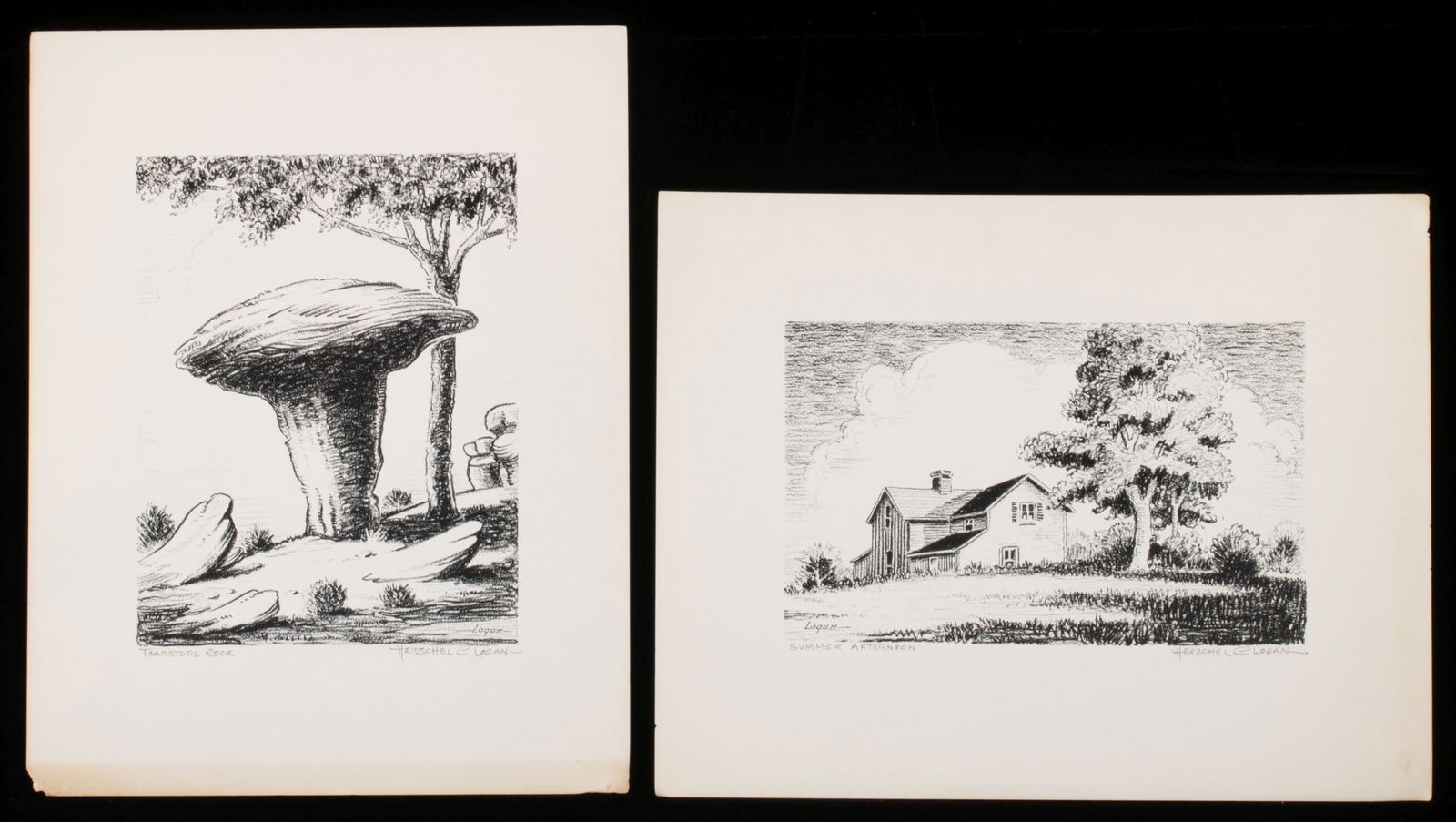 HERSCHEL LOGAN (1901-1987) RARE SIGNED LITHOGRAPHS (1 of 15)