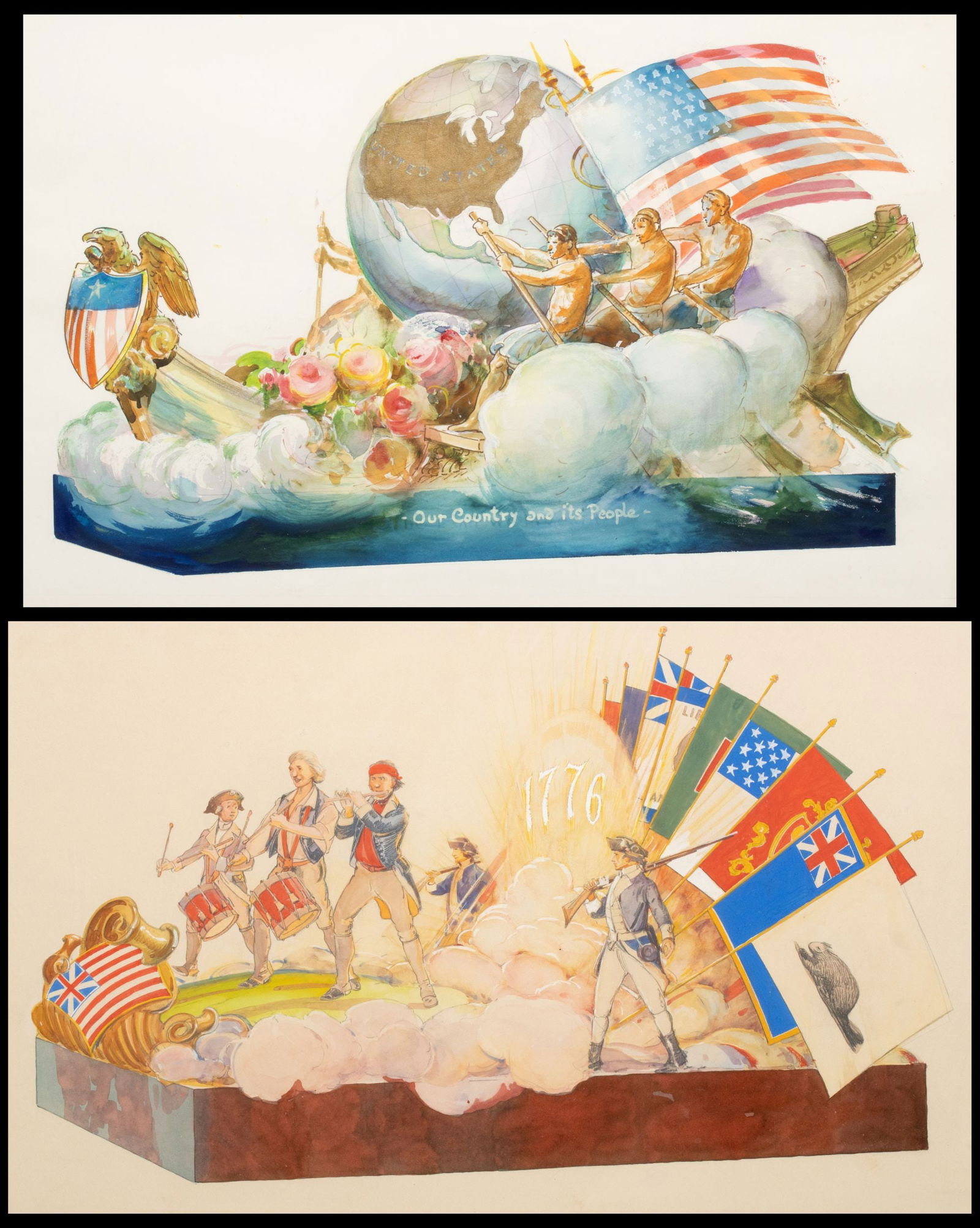 O.E.BERNINGHAUS (1874-1952) FLOAT DESIGN WATERCOLOR (2) (1 of 19)