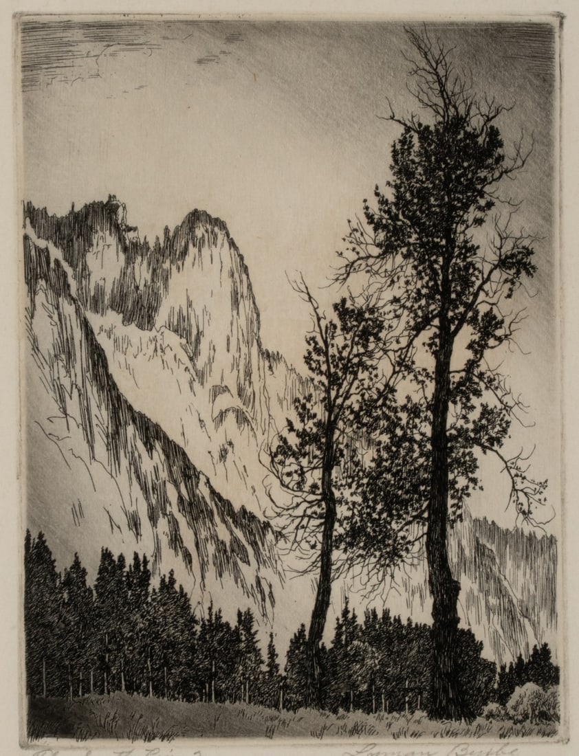 LYMAN BYXBE (1886-1980) PENCIL SIGNED ETCHING (1 of 6)