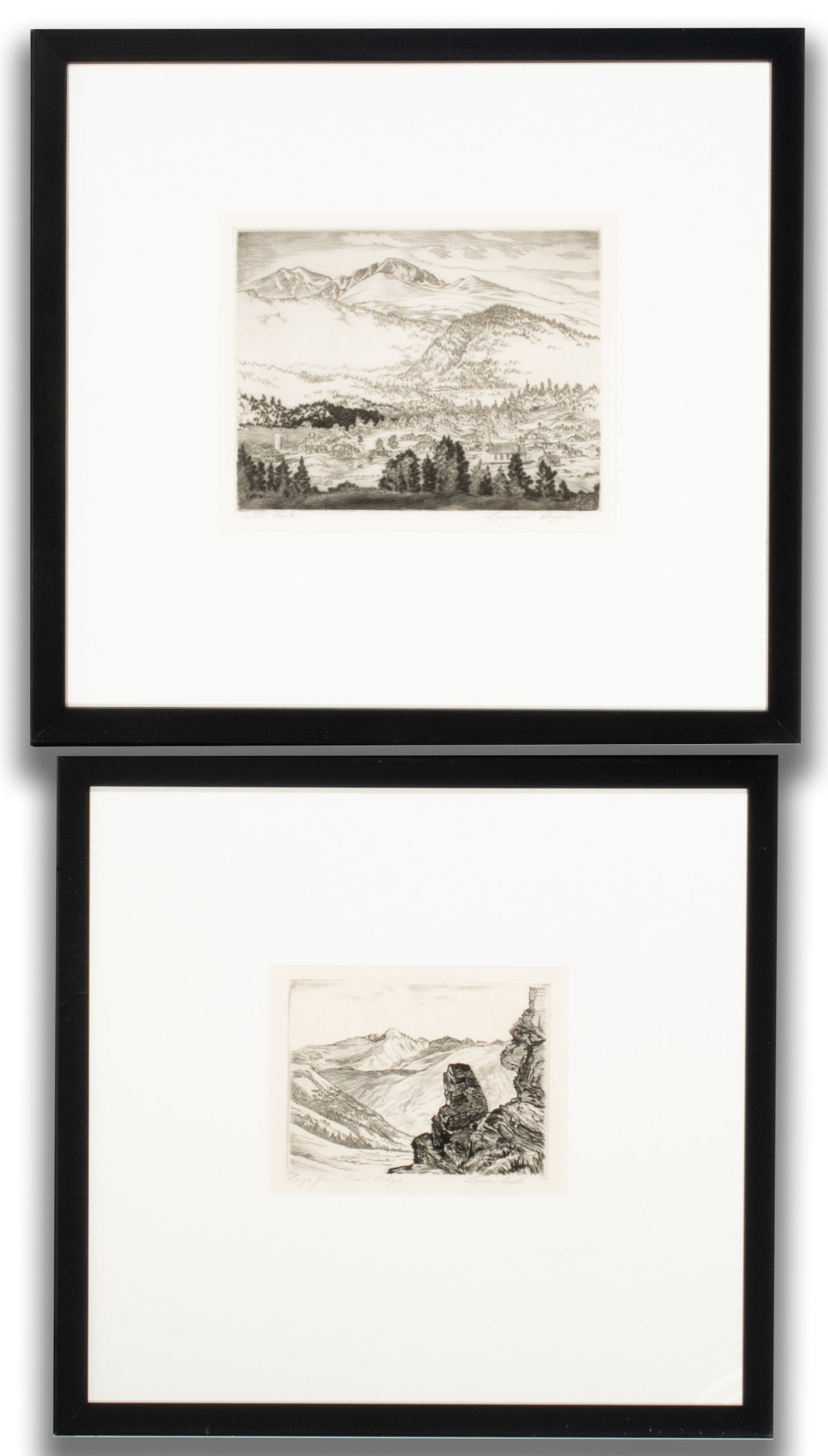 LYMAN BYXBE (1886-1980) PENCIL SIGNED ETCHINGS (2) (1 of 10)