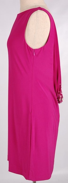 BAGGLEY MISCHLEY MARK + JAMES FUSHIA DRESS, SZ L - 4