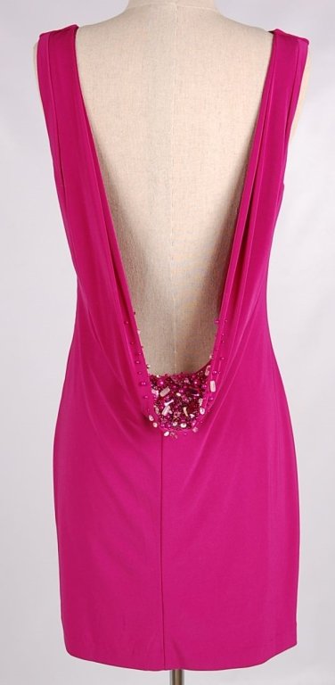 BAGGLEY MISCHLEY MARK + JAMES FUSHIA DRESS, SZ L - 5