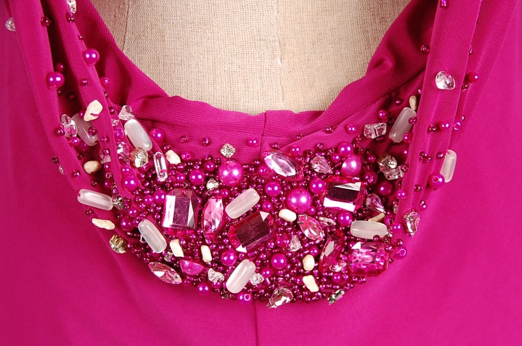 BAGGLEY MISCHLEY MARK + JAMES FUSHIA DRESS, SZ L - 7