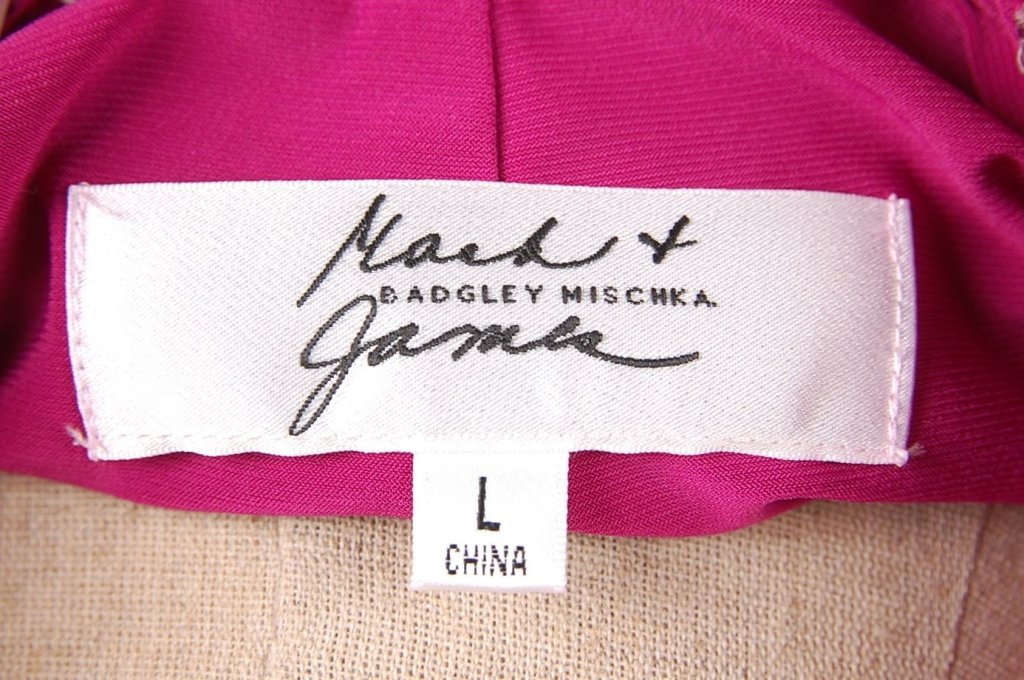 BAGGLEY MISCHLEY MARK + JAMES FUSHIA DRESS, SZ L - 8