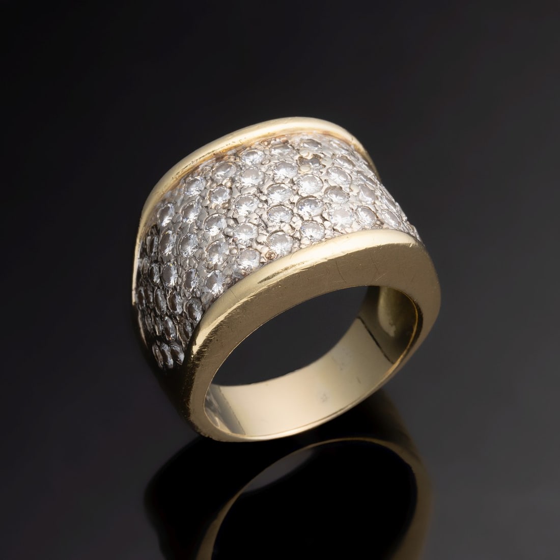 A LADY'S .75 TW DIAMOND AND 14K GOLD COCKTAIL RING (1 of 7)