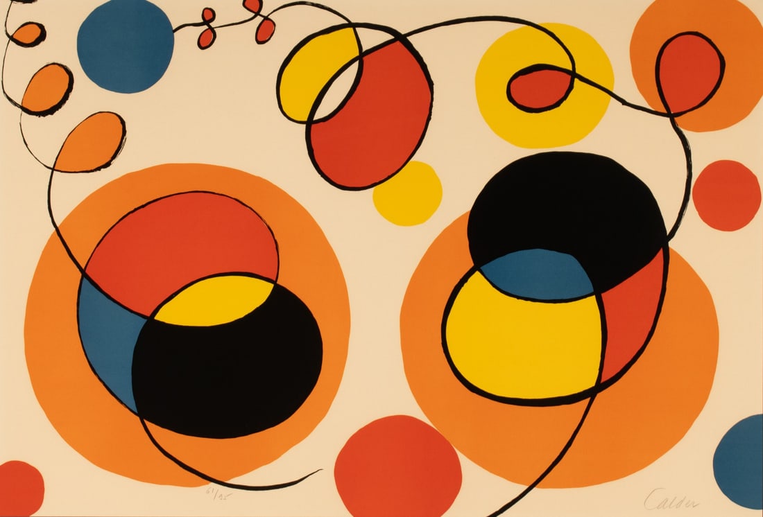 ALEXANDER CALDER (1898-1976) PENCIL SIGNED LITHOGRAPH (1 of 12)