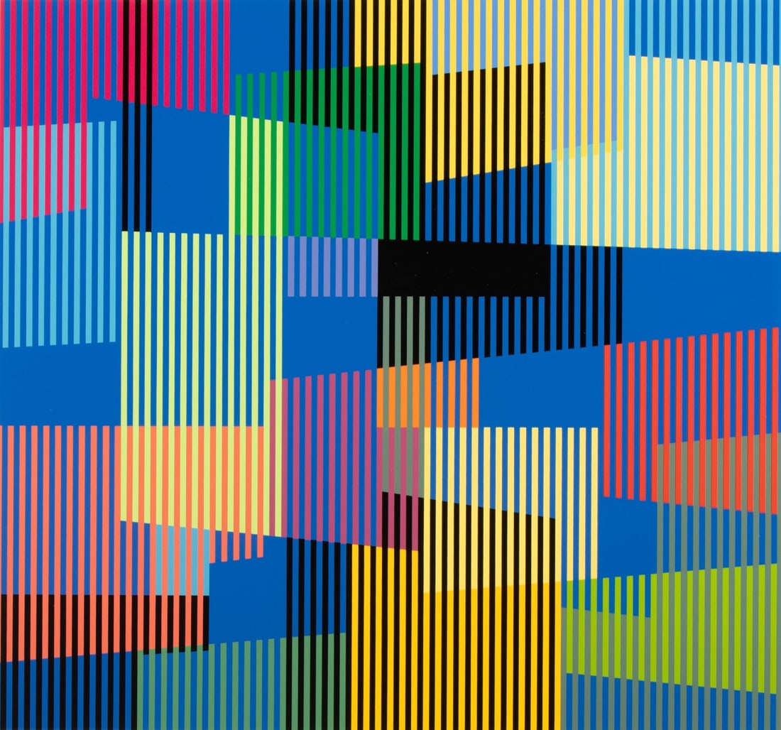 YAACOV AGAM (B. 1928) RARE PRINTER'S PROOF SERIGRAPH: Yaacov (Gibstein) Agam (Born 1928) Untitled 1988 The serigraph, numbered 3 from an edition of only 8 Artist's Proofs printed aside from the main edition, is signed by the artist in pencil lower right