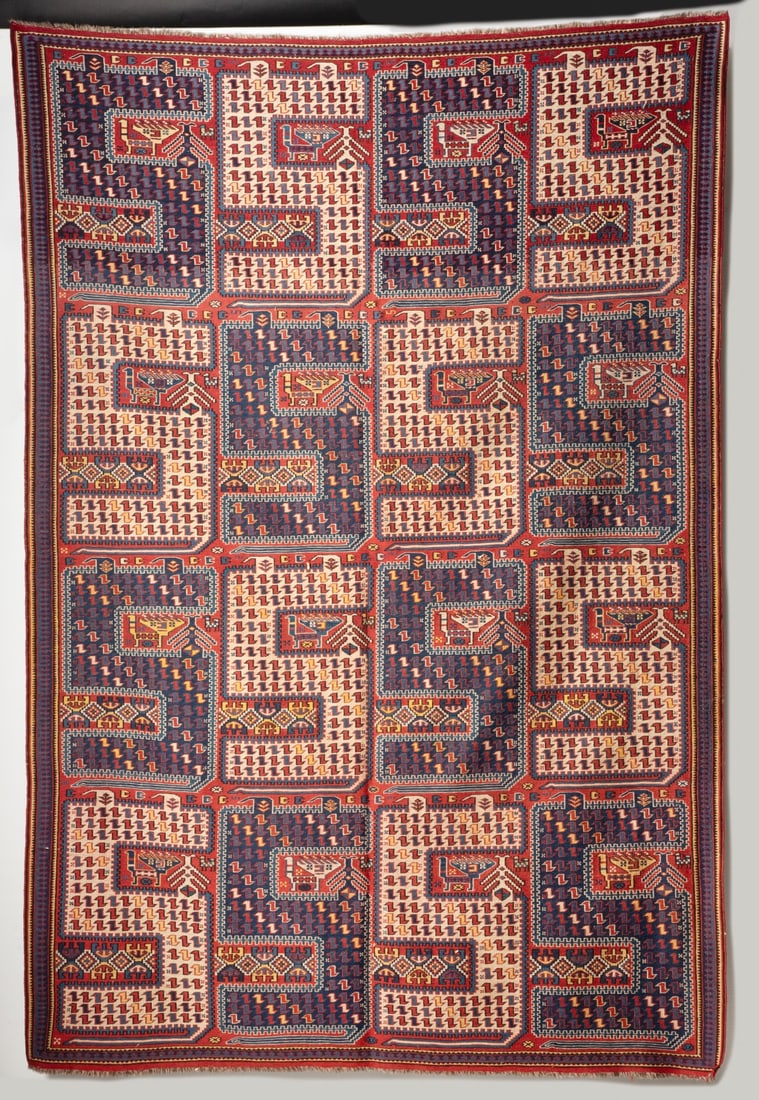 A SOUTH CAUCASIAN 'DRAGON' SOUMAK, 20TH CENTURY (1 of 14)