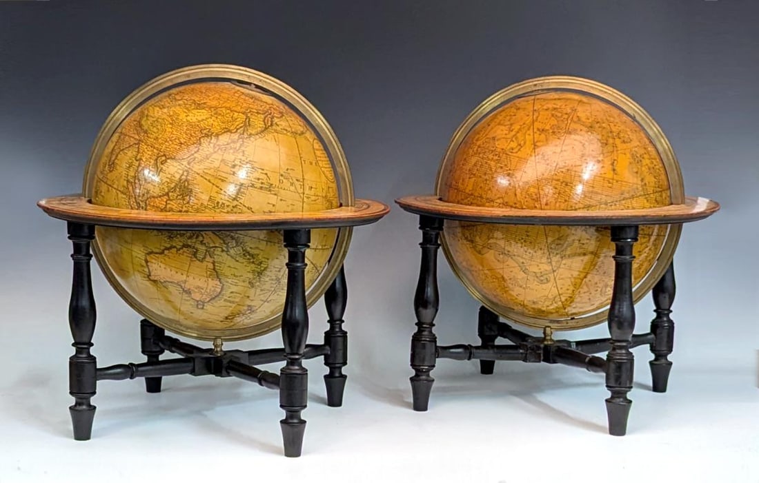 PAIR CARY'S NEW TERRESTRIAL AND CELESTIAL TABLE GLOBES (1 of 20)
