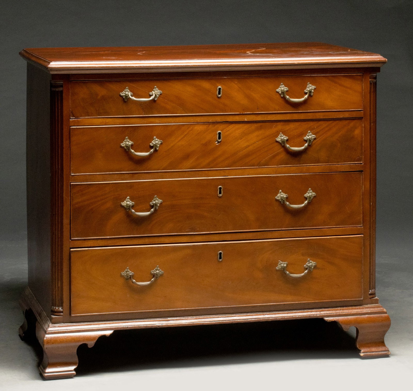 STEVENSON FAMILY PHILADELPHIA CHIPPENDALE CHEST C. 1770: The Stevenson Family of Philadelphia is famous in American decorative arts for having commissioned and assembled numerous pieces of Philadelphia furniture in the period before America's independence.