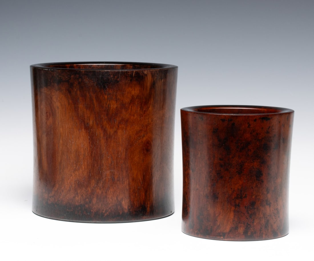 TWO ANTIQUE CHINESE HUANGHUALI BRUSH POTS (1 of 8)