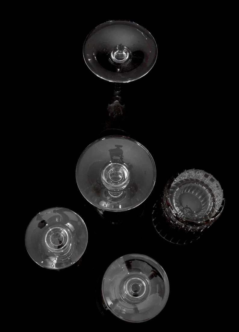 TWENTY SEVEN BACCARAT STEMS IN FIVE PATTERNS - 2