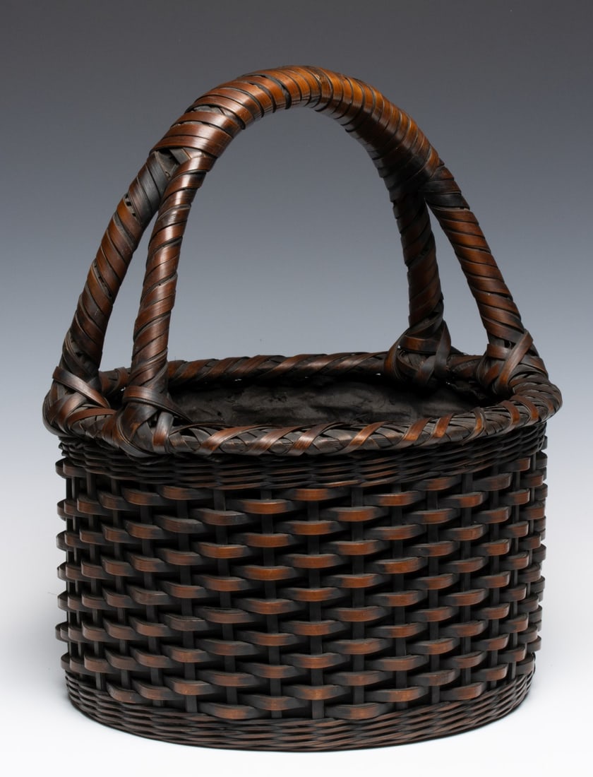 FINELY MADE TAR-LINED ASIAN WATER BASKET, ADAIR ESTATE (1 of 13)