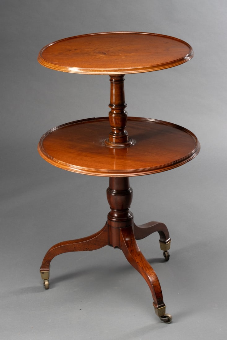 A NICE QUALITY LATE 18TH CENTURY MAHOGANY DUMBWAITER (1 of 7)