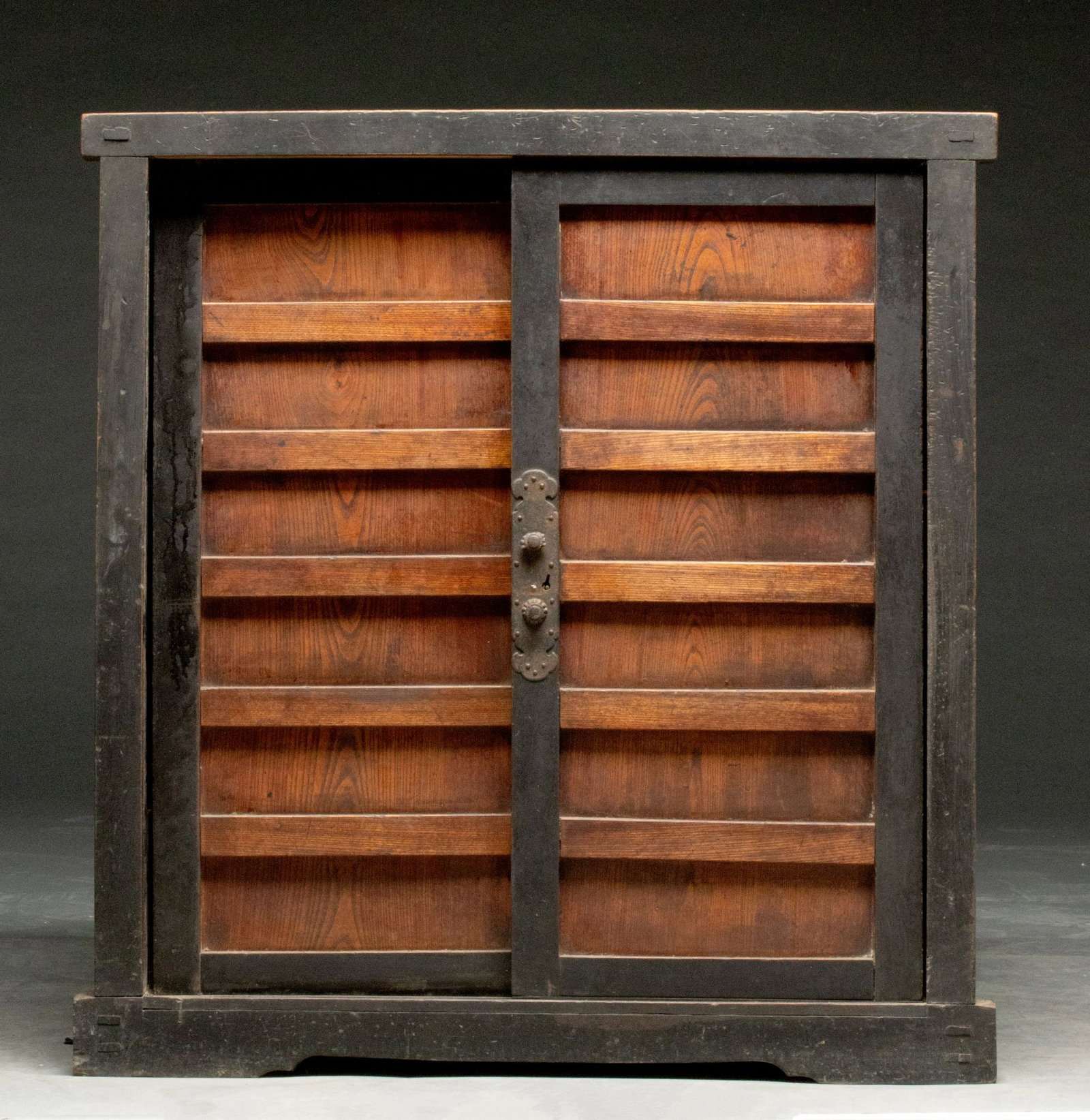 A 19TH CENTURY JAPANESE TWO DOOR CABINET (1 of 8)