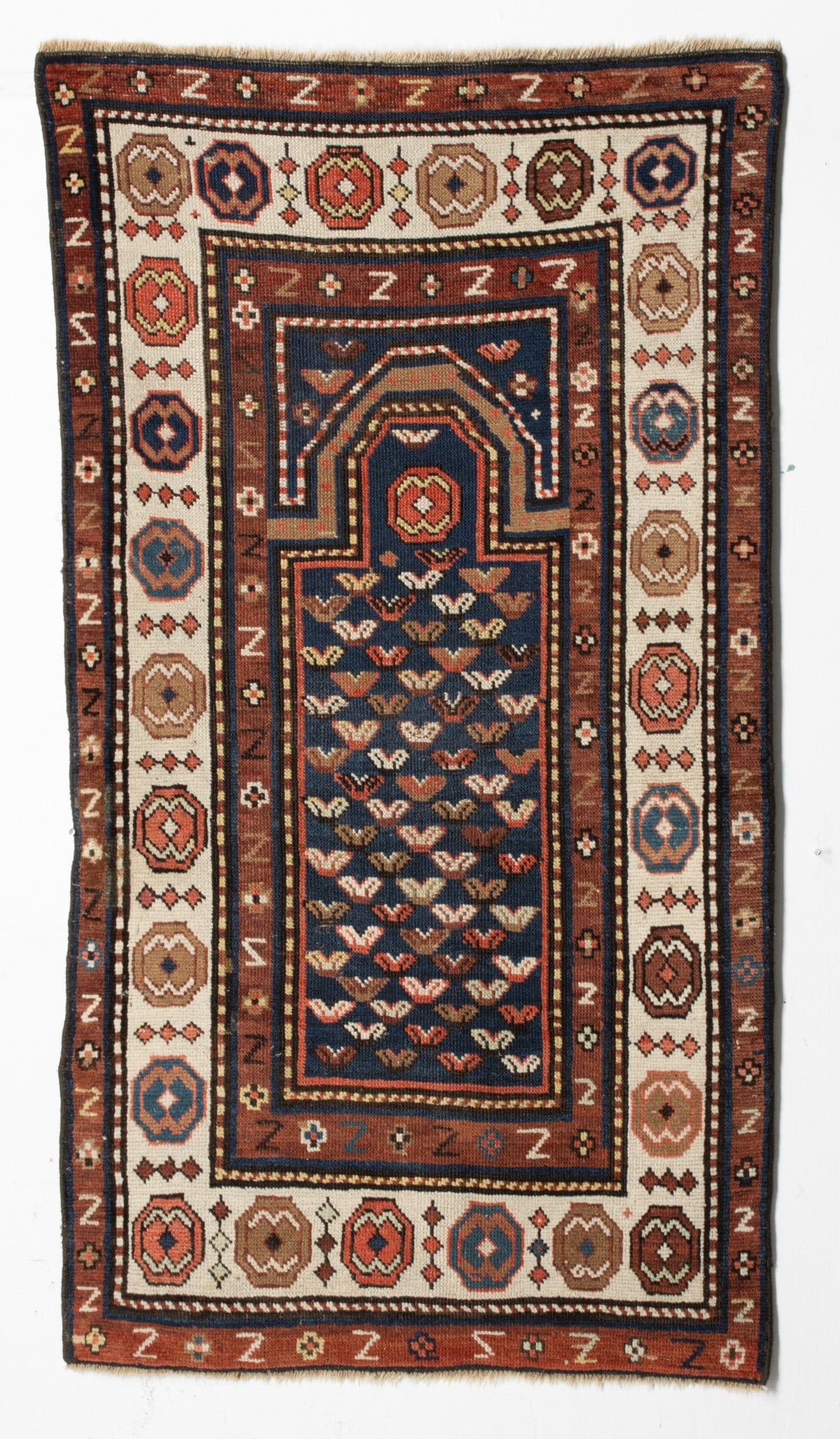 GENDJE PRAYER RUG, EAST CAUCASUS, CIRCA 1890 (1 of 15)